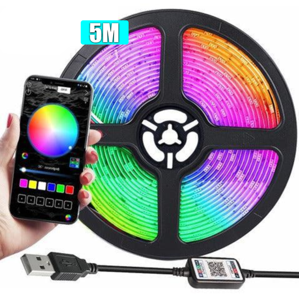 Cinta De Luz Led Rgb 5 Metros Con App